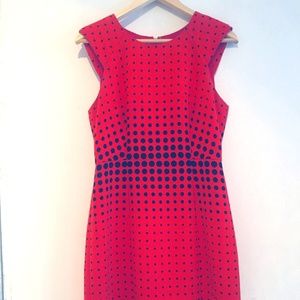 J. Crew | Red & Black Polka Dot Dress
